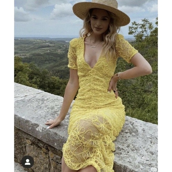 chinese dress ladies ZARA. Mustard lace dress TM  Hibuy market